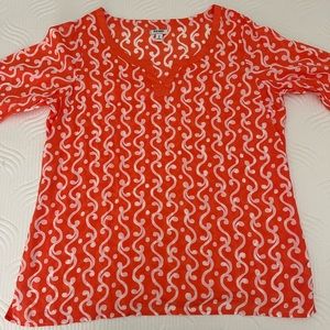 Old Navy Orange & White Tunic Size XL